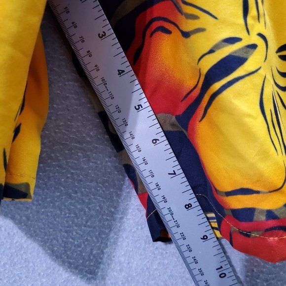 Speedo Men‎ Swim Trunks 2XL Yellow Floral Hawaiian Cargo Pocket 8.5" Inseam - Picture 4 of 8